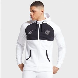 White and black gymshark luxe legacy zip up